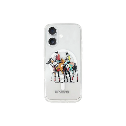 Santa Barbara Polo Racquet Club Apple iPhone 16 Willie Şeffaf Magsafe Kapak - Geometry