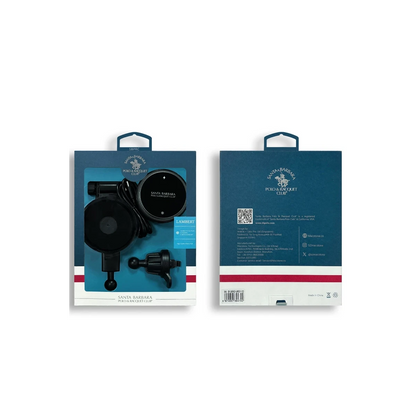 Santa Barbara Polo Racquet Club Lambert X28 2in1 Izgara Klipsli ve Vantuzlu Soğutucu Özellikli Kablosuz Şarj Magsafe Araç Tutucu - Siyah