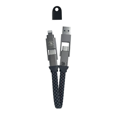 Santa Barbara Polo Racquet Club Miles 15cm 100W 4in1 PD Data Şarj Kablosu - Gri