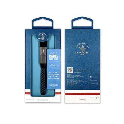 Santa Barbara Polo Racquet Club Miles 15cm 100W 4in1 PD Data Şarj Kablosu