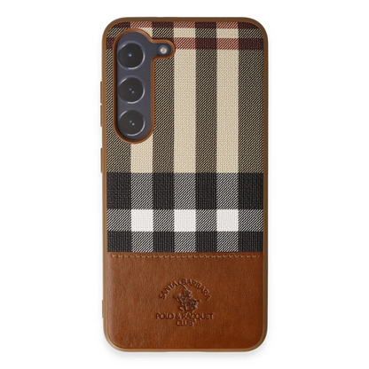 Santa Barbara Polo Racquet Club Samsung Galaxy S23 Plaid Kapak - Kahverengi