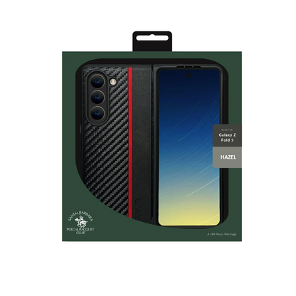 Santa Barbara Polo Racquet Club Samsung Galaxy Z Fold 5 Hazel Karbon Kapak - Siyah