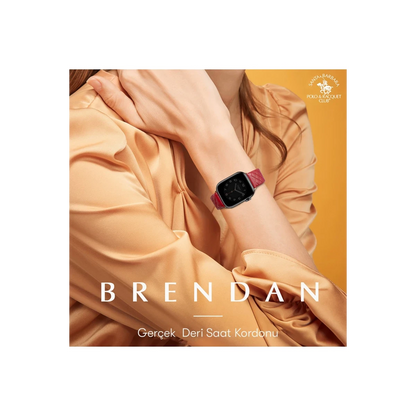 Santa Barbara Polo Racquet Club Apple Watch Ultra 49mm Brendan Deri Kordon - Kırmızı