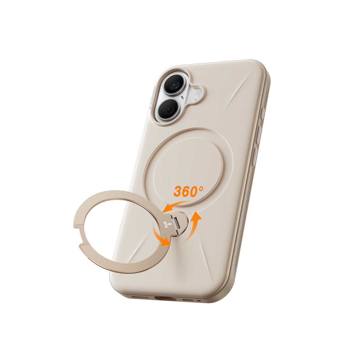 Torras Apple iPhone 16 O Stand Spin Fusion Serisi PC Magsafe Kılıf