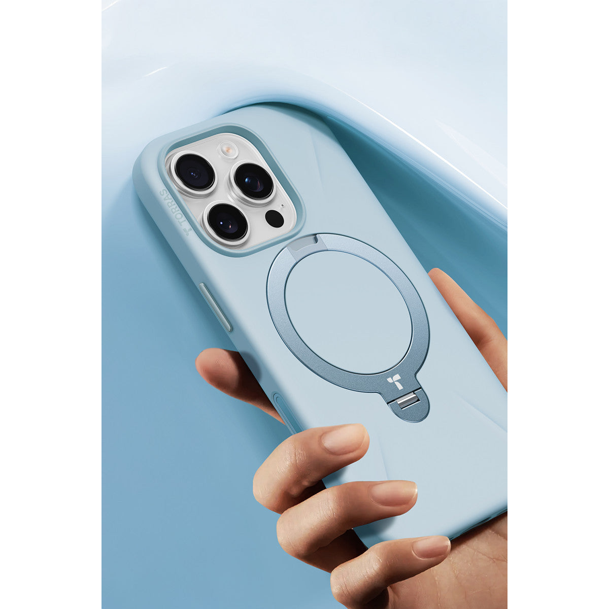 Torras Apple iPhone 16 Pro Max O Stand Spin Silicone Serisi Magsafe Kılıf