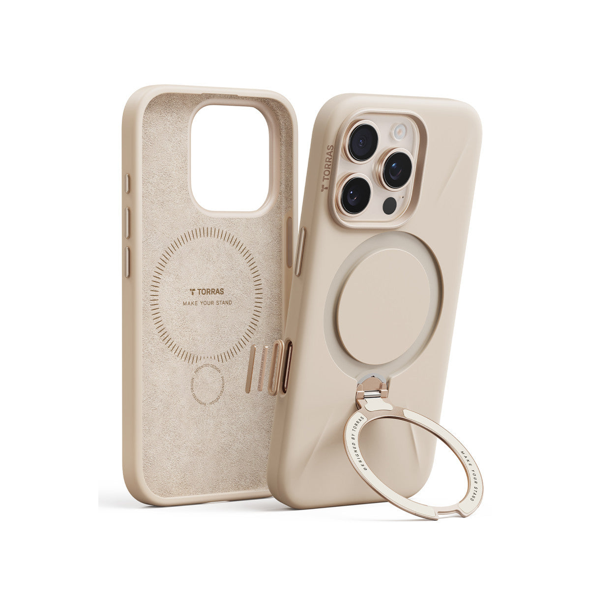 Torras Apple iPhone 16 Pro Max O Stand Spin Silicone Serisi Magsafe Kılıf