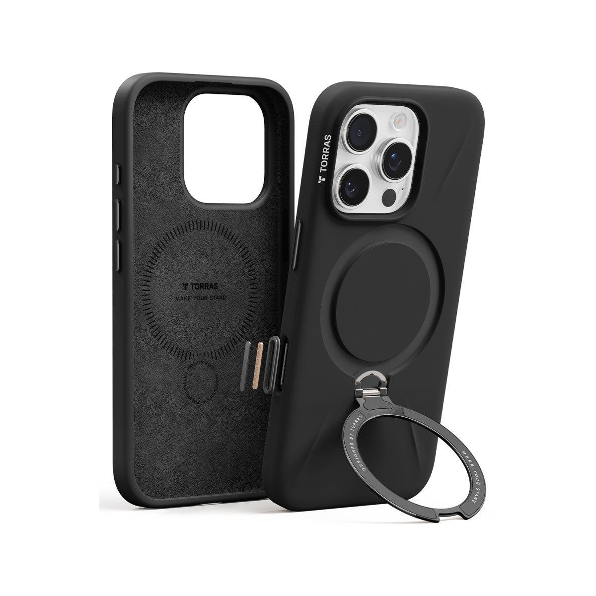 Torras Apple iPhone 16 Pro Max O Stand Spin Silicone Serisi Magsafe Kılıf