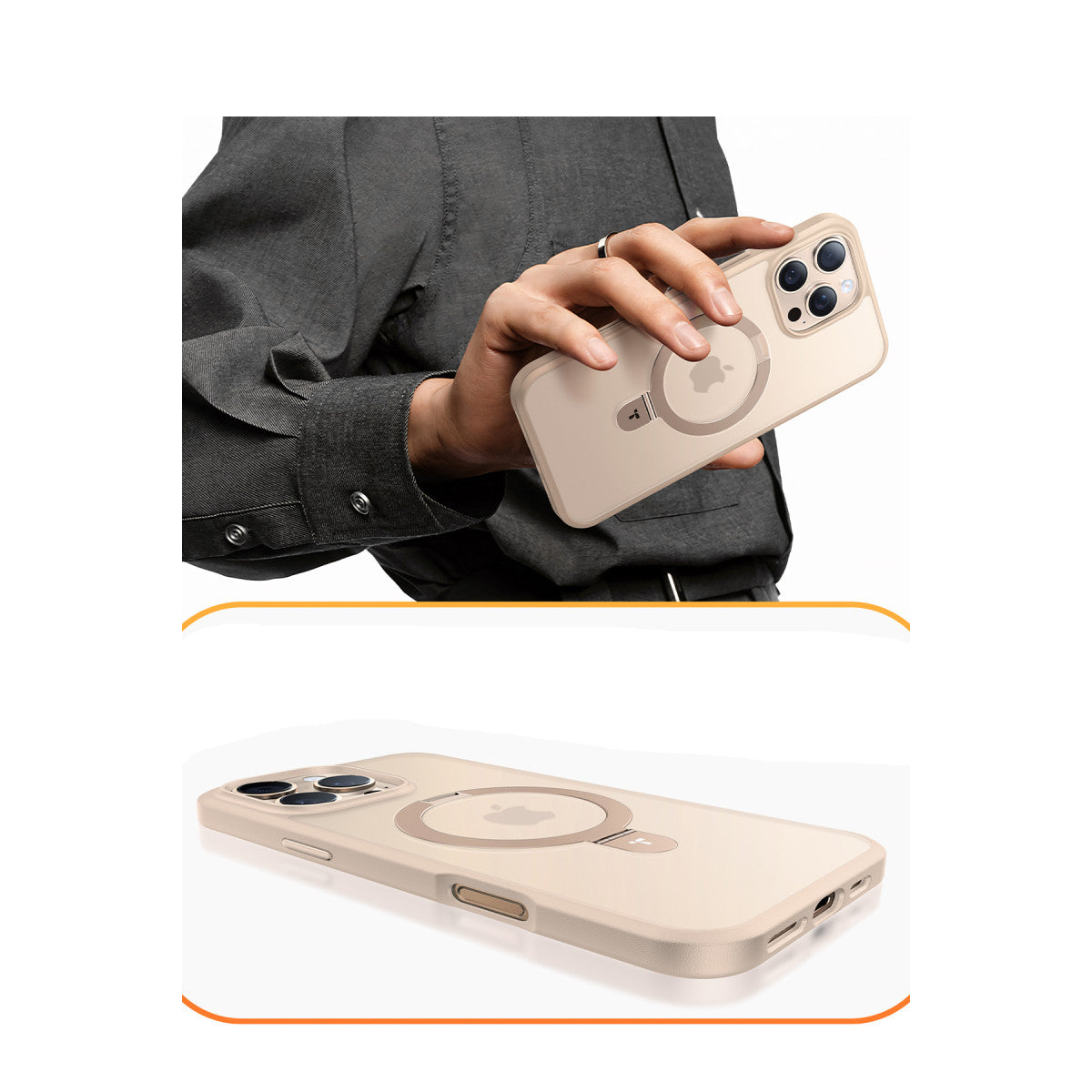 Torras Apple iPhone 16 Pro O Stand Serisi Magsafe Kılıf