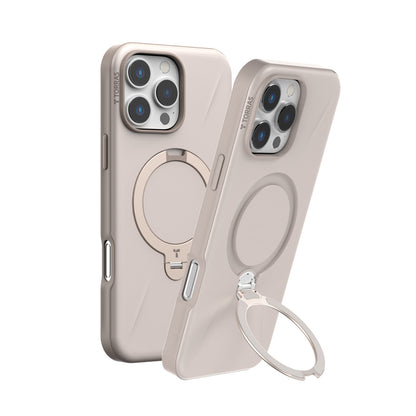 Torras Apple iPhone 16 Pro O Stand Spin Fusion Serisi PC Magsafe Kılıf