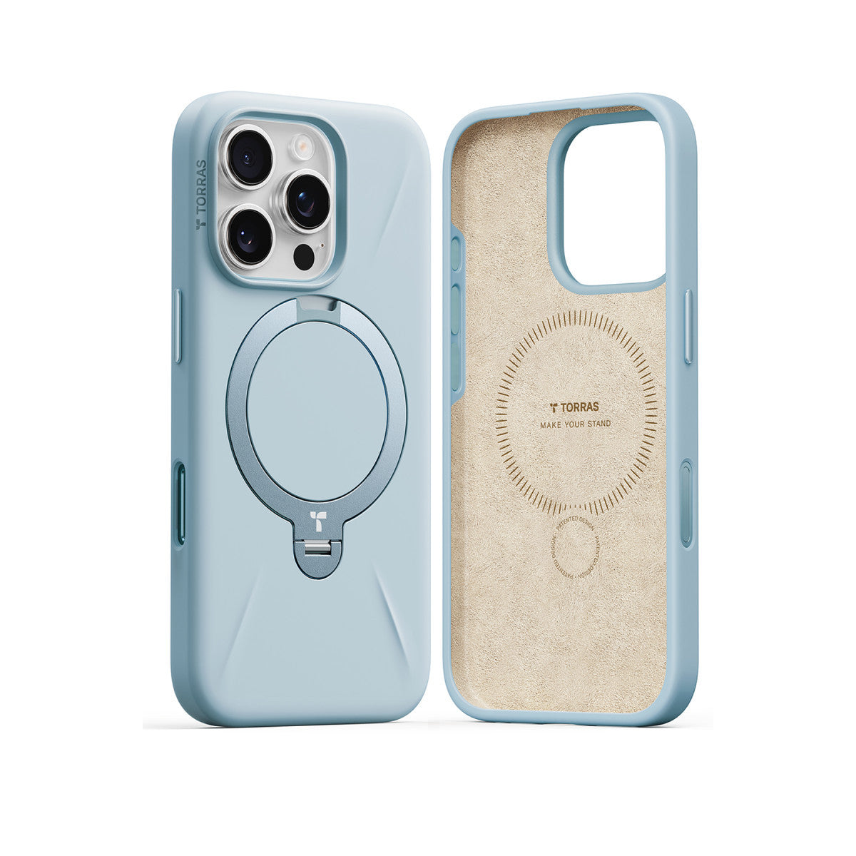 Torras Apple iPhone 16 Pro O Stand Spin Silicone Serisi Magsafe Kılıf
