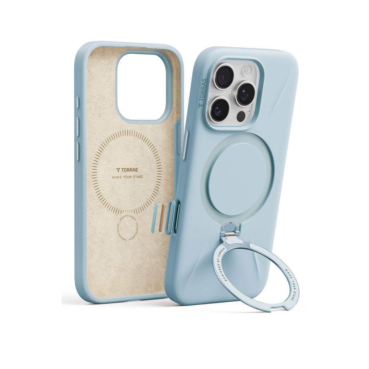 Torras Apple iPhone 16 Pro O Stand Spin Silicone Serisi Magsafe Kılıf