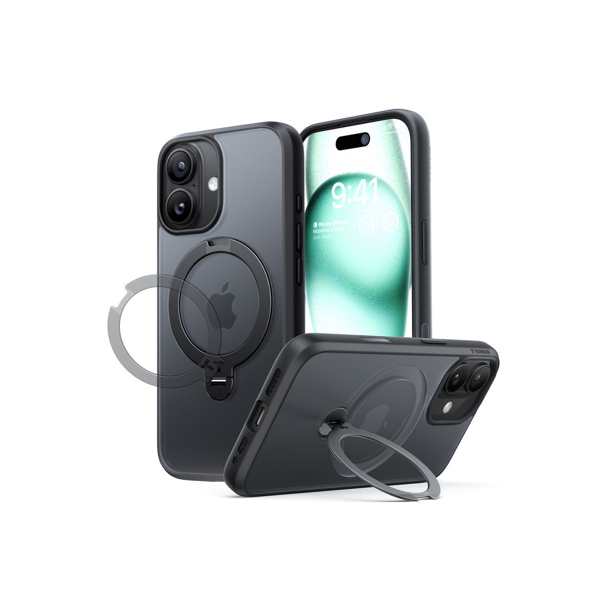 Torras Apple iPhone 17 O Stand Spin Serisi Magsafe Kılıf