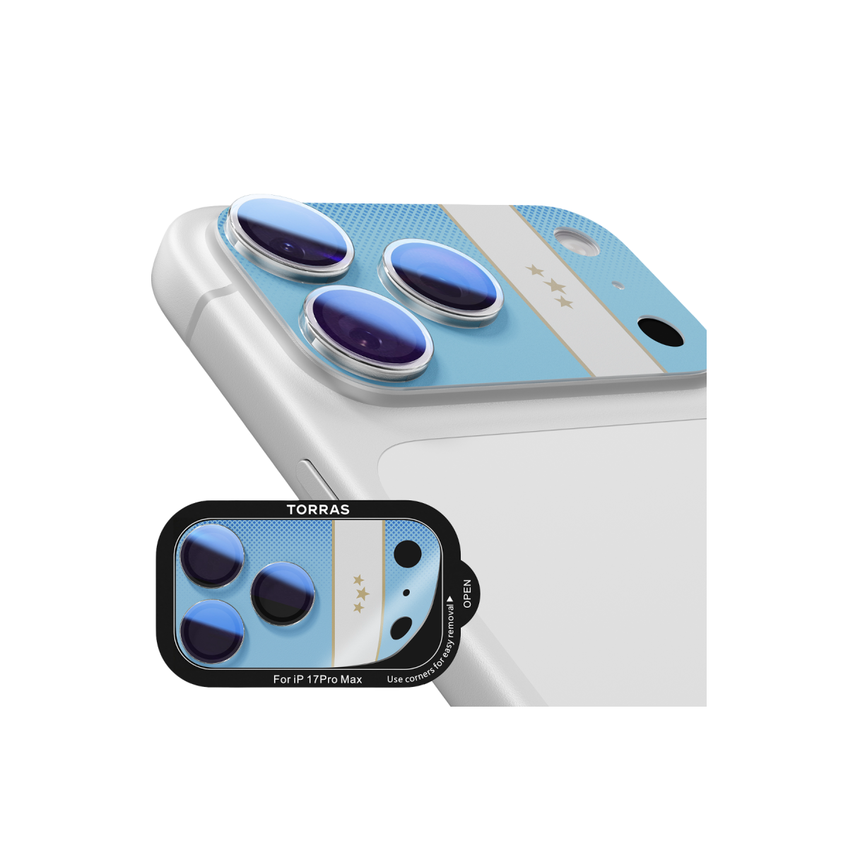 Torras Apple iPhone 17 Pro Max Camera Go World Cup Serisi Kamera Lens Koruyucu