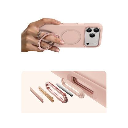 Torras Apple iPhone 17 Pro Max O Stand Spin Silicone Serisi Magsafe Kılıf
