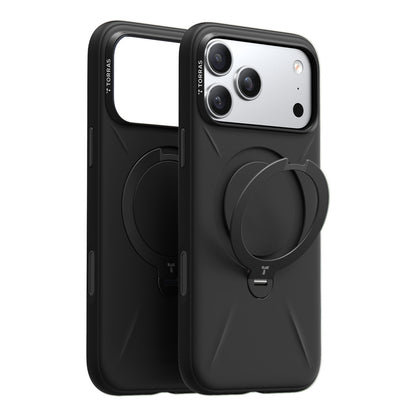 Torras Apple iPhone 17 Pro Max O Stand Spin Silicone Serisi Magsafe Kılıf