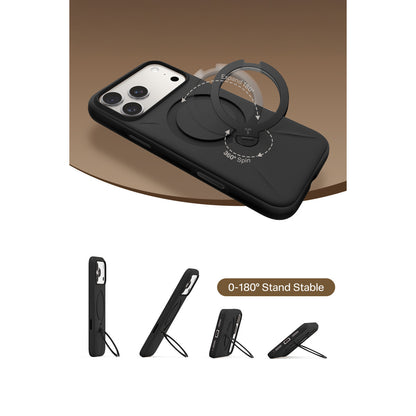 Torras Apple iPhone 17 Pro Max O Stand Spin Silicone Serisi Magsafe Kılıf