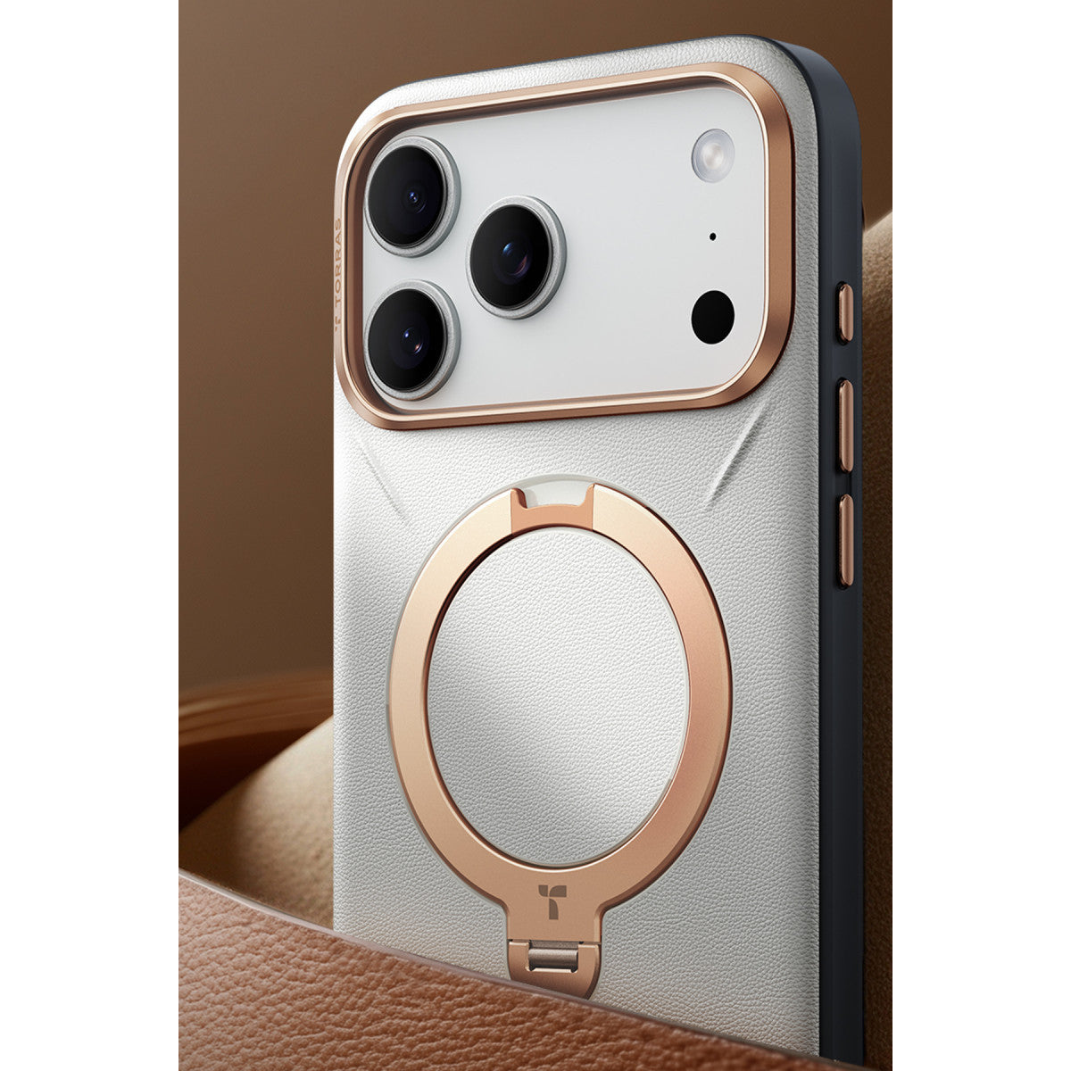 Torras Apple iPhone 17 Pro Max O Stand Spin VegSkin Serisi Magsafe Kılıf