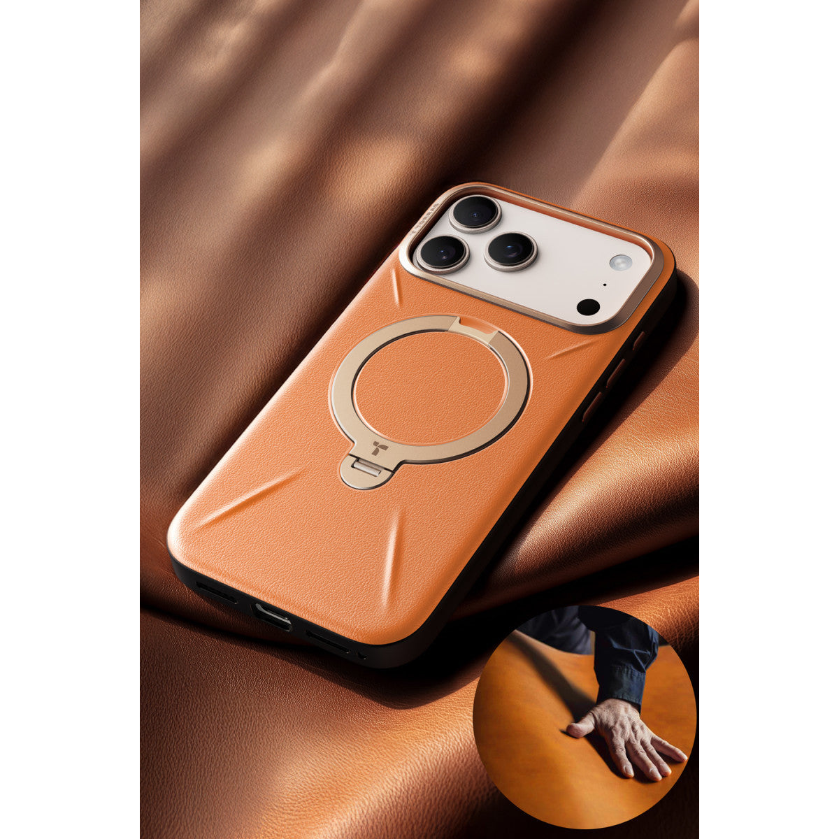 Torras Apple iPhone 17 Pro Max O Stand Spin VegSkin Serisi Magsafe Kılıf