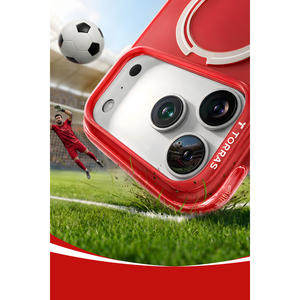 Torras Apple iPhone 17 Pro Max OStand Q3 Air World Cup Serisi Magsafe Kılıf