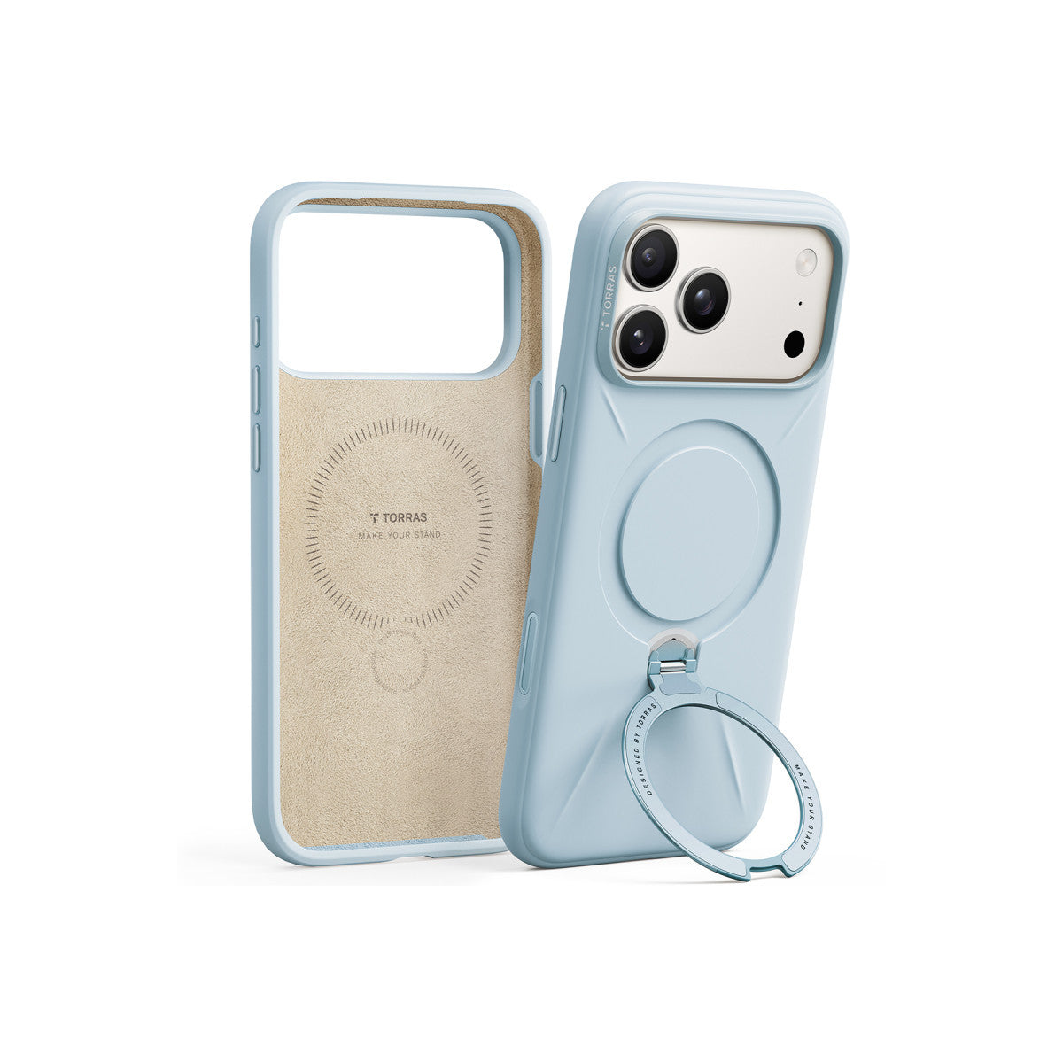 Torras Apple iPhone 17 Pro O Stand Spin Silicone Serisi Magsafe Kılıf