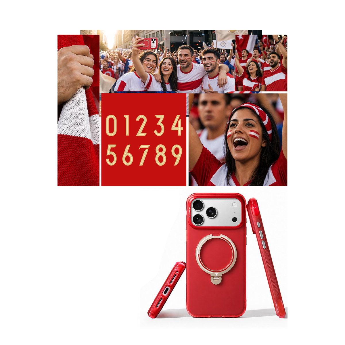 Torras Apple iPhone 17 Pro OStand Q3 Air World Cup Serisi Magsafe Kılıf
