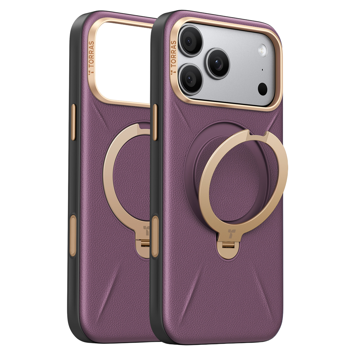 Torras Apple iPhone 18 Pro Max O Stand Spin VegSkin Serisi Magsafe Kılıf