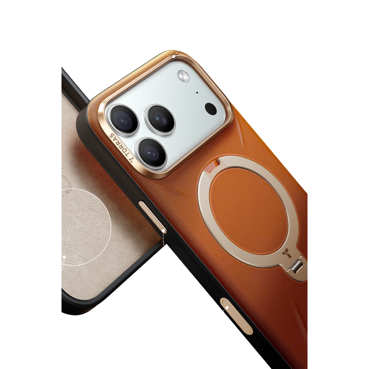 Torras Apple iPhone 18 Pro Max O Stand Spin VegSkin Serisi Magsafe Kılıf