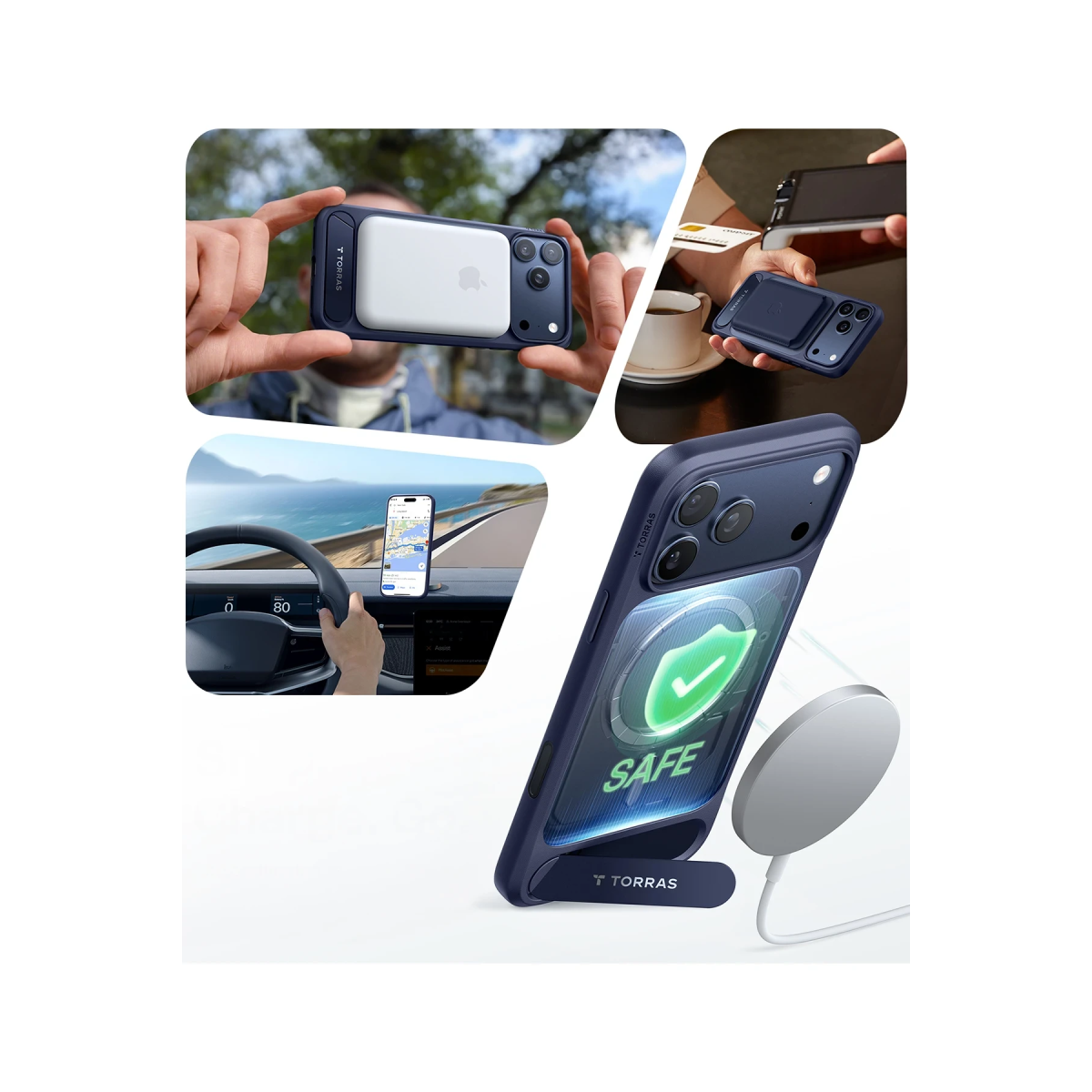 Torras Apple iPhone 18 Pro Max Ostand L1 Standlı Magsafe Kapak