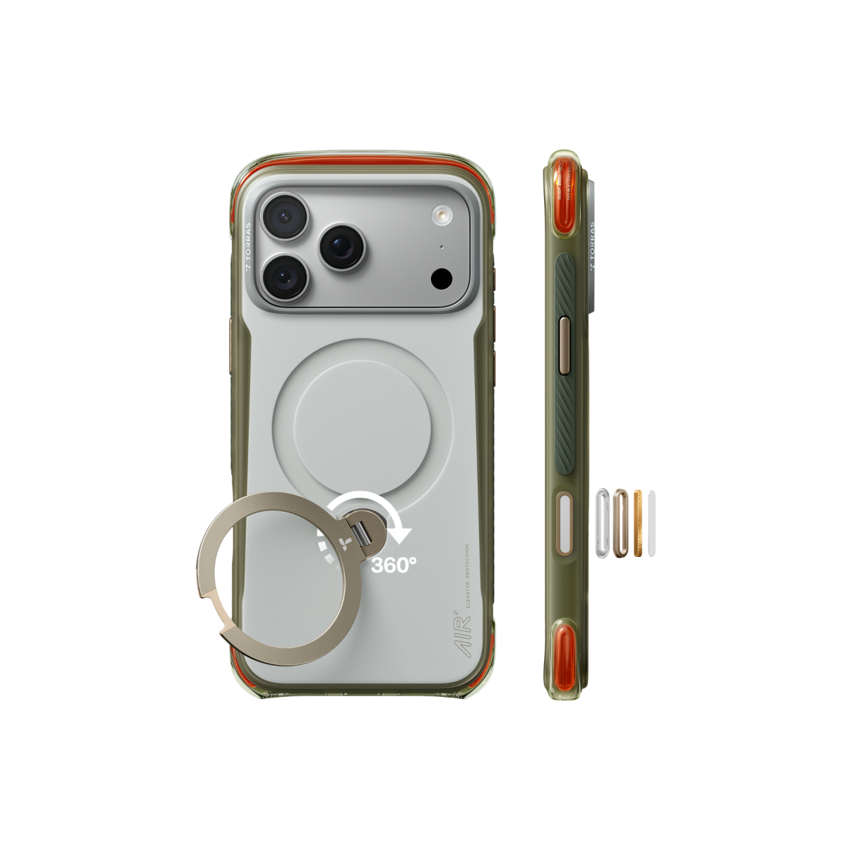 Torras Apple iPhone 18 Pro Max Ostand Q3 Air Pro Standlı Magsafe Kapak