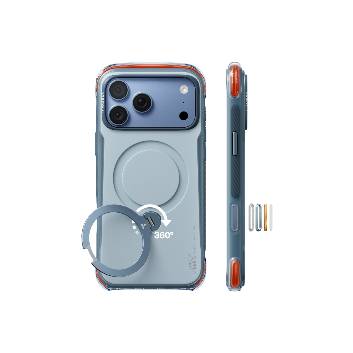 Torras Apple iPhone 18 Pro Max Ostand Q3 Air Pro Standlı Magsafe Kapak