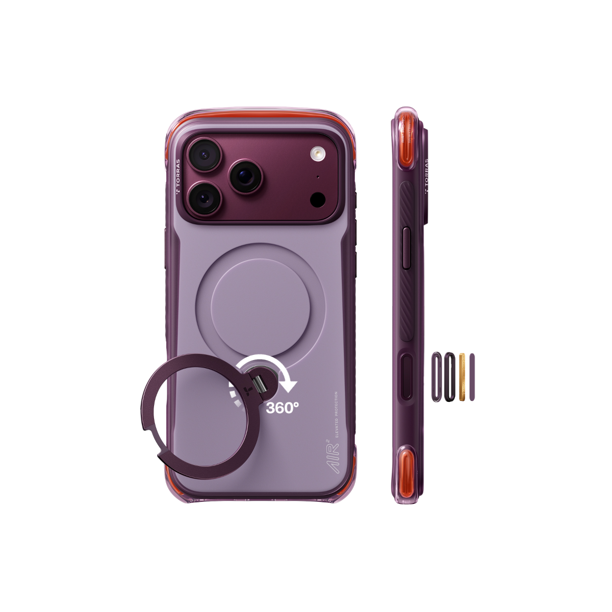 Torras Apple iPhone 18 Pro Max Ostand Q3 Air Pro Standlı Magsafe Kapak