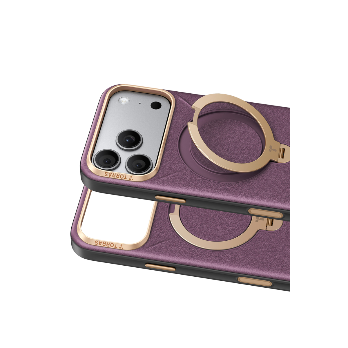 Torras Apple iPhone 18 Pro O Stand Spin VegSkin Serisi Magsafe Kılıf