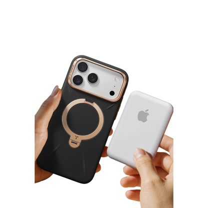 Torras Apple iPhone 18 Pro O Stand Spin VegSkin Serisi Magsafe Kılıf