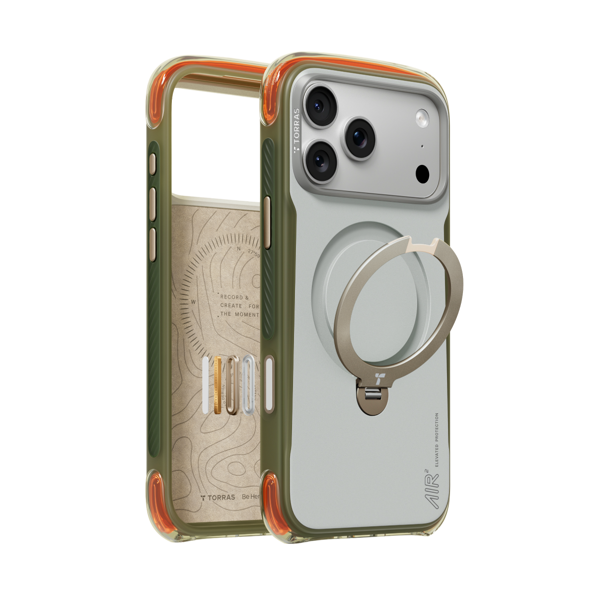 Torras Apple iPhone 18 Pro Ostand Q3 Air Pro Standlı Magsafe Kapak