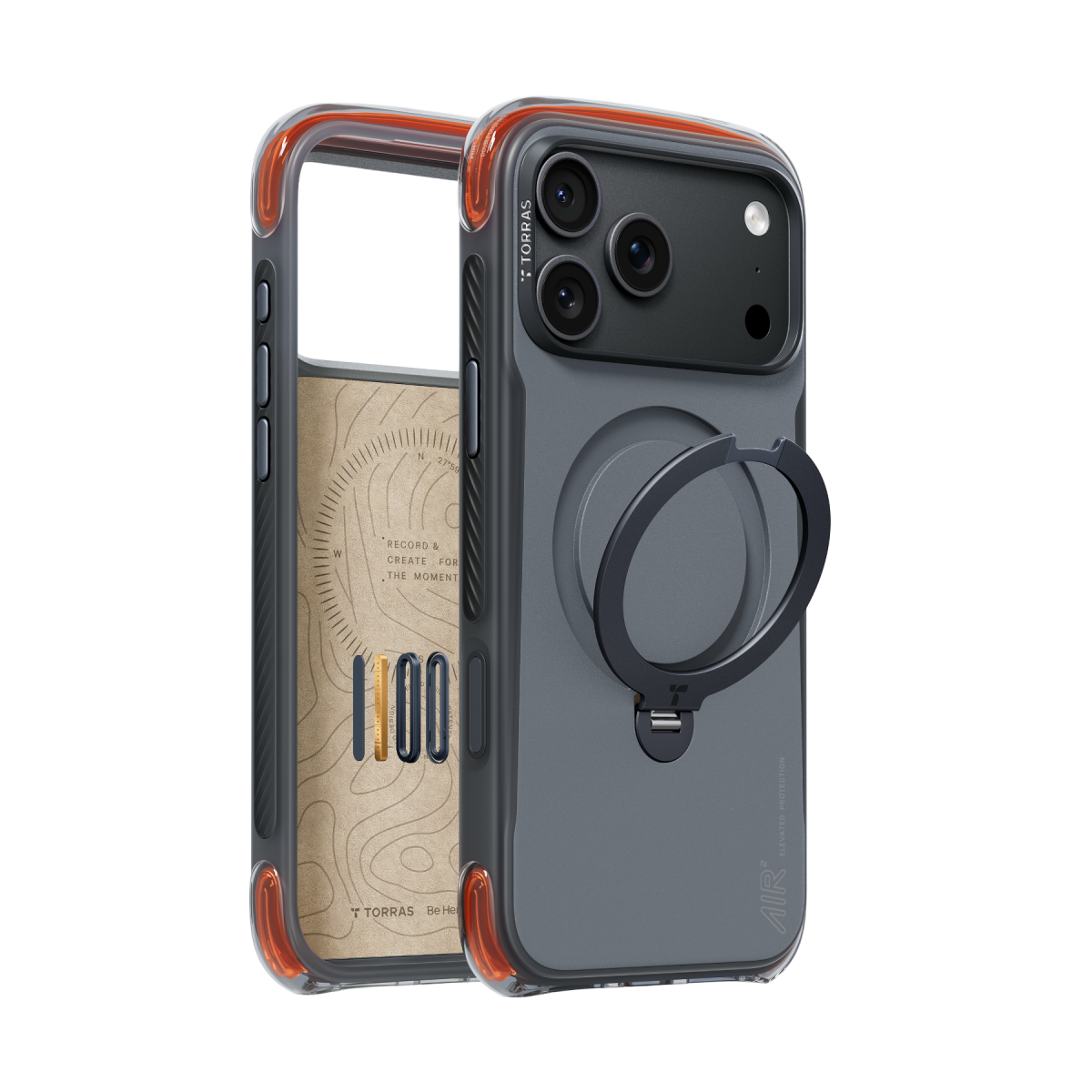 Torras Apple iPhone 18 Pro Ostand Q3 Air Pro Standlı Magsafe Kapak