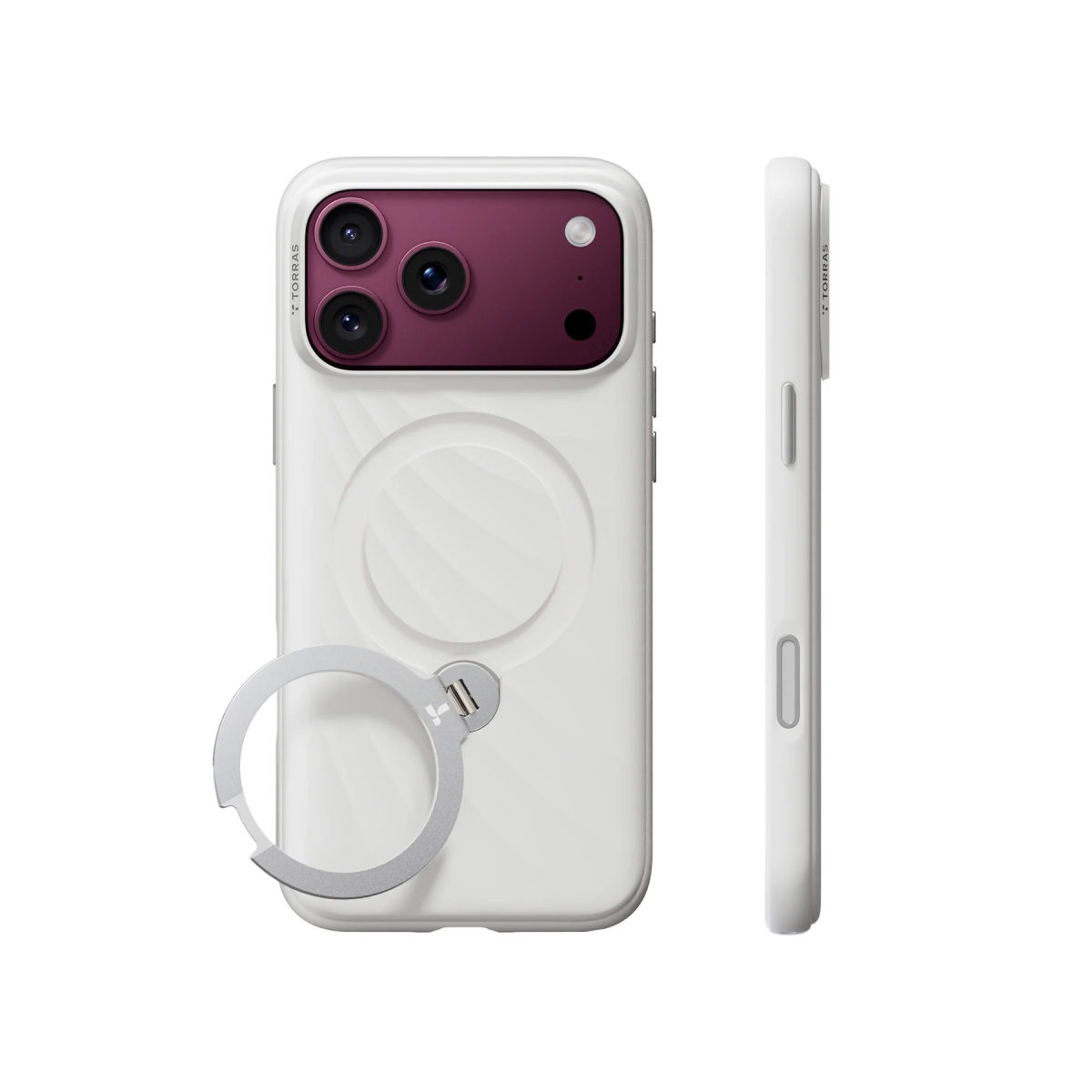 Torras Apple iPhone 18 Pro Ostand Q3 Silicone Wind Standlı Magsafe Kapak