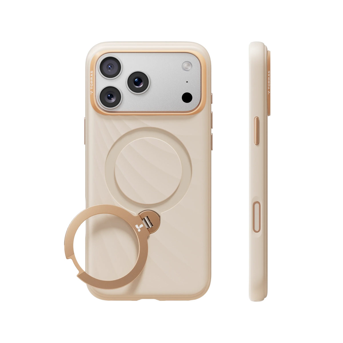 Torras Apple iPhone 18 Pro Ostand Q3 Silicone Wind Standlı Magsafe Kapak