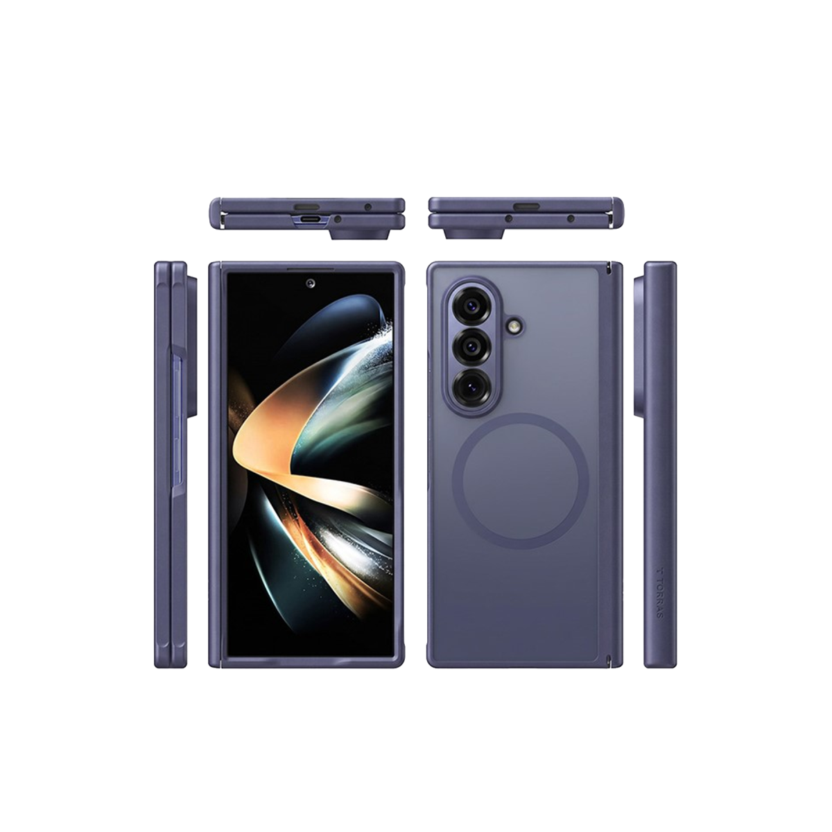 Torras Samsung Galaxy Z Fold 8 Ultra 2 Adet Ekran Koruyuculu Guardian Magsafe Kılıf