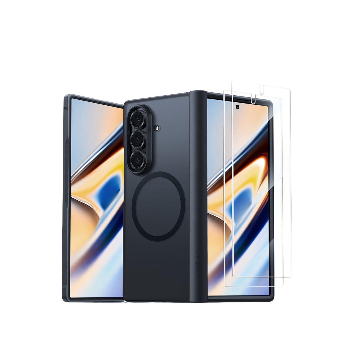 Torras Samsung Galaxy Z Fold 8 Ultra 2 Adet Ekran Koruyuculu Guardian Magsafe Kılıf