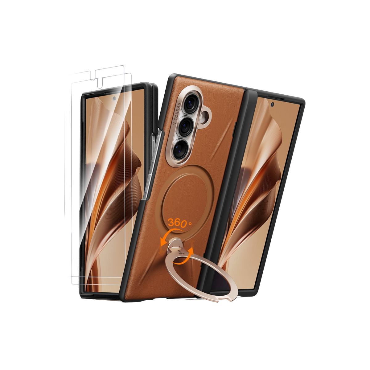Torras Samsung Galaxy Z Fold 8 Ultra Ostand Q3 VegSkin 2 Adet Ekran Koruyuculu Magsafe Kılıf