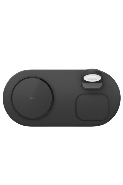 Uniq Aereo 3in1 Magsafe 15W Hızlı Kablosuz Şarj (US) - Koyu Gri