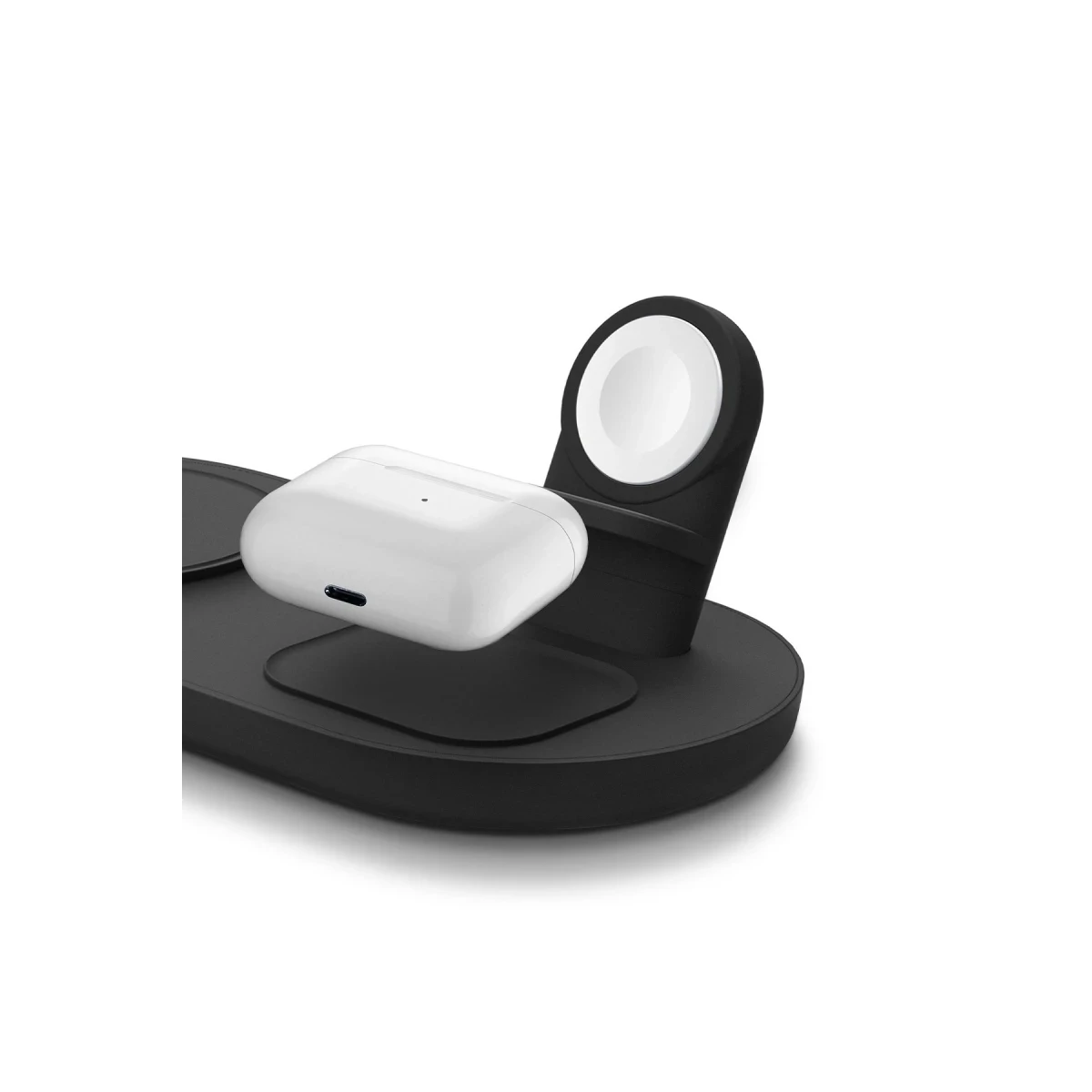 Uniq Aereo 3in1 Magsafe 15W Hızlı Kablosuz Şarj - Siyah