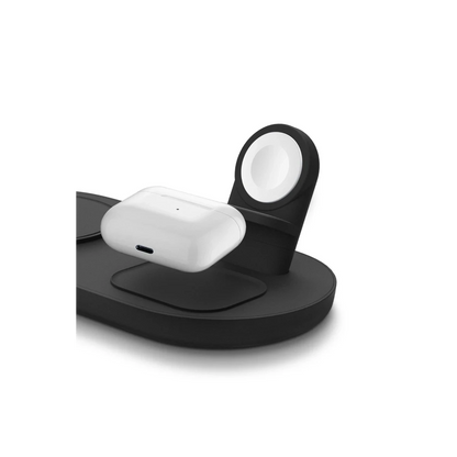 Uniq Aereo 3in1 Magsafe 15W Hızlı Kablosuz Şarj - Siyah