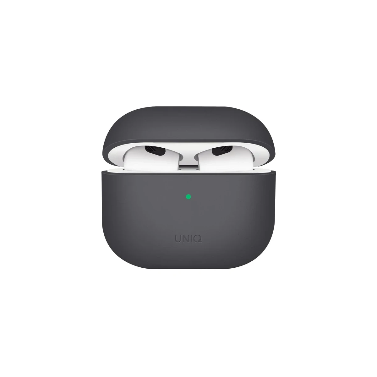 Uniq Apple Airpods 3 (3.nesil) Lino Silikon Kılıf - Gri