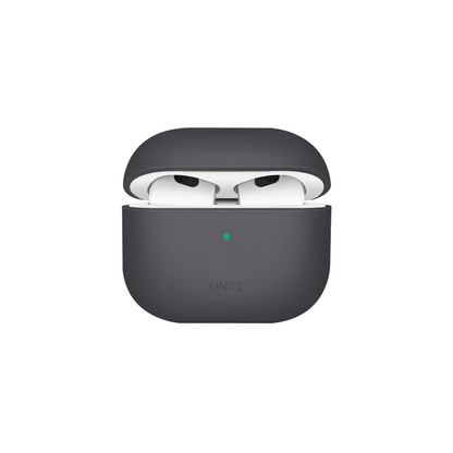 Uniq Apple Airpods 3 (3.nesil) Lino Silikon Kılıf - Gri