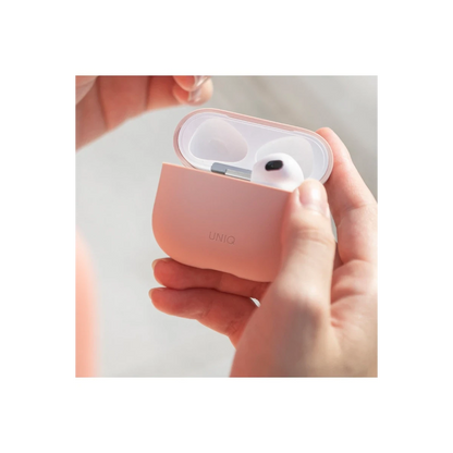 Uniq Apple Airpods 3 (3.nesil) Lino Silikon Kılıf - Gri