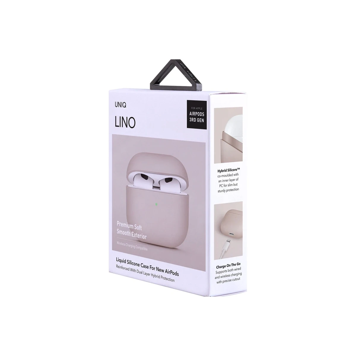 Uniq Apple Airpods 3 (3.nesil) Lino Silikon Kılıf - Pembe