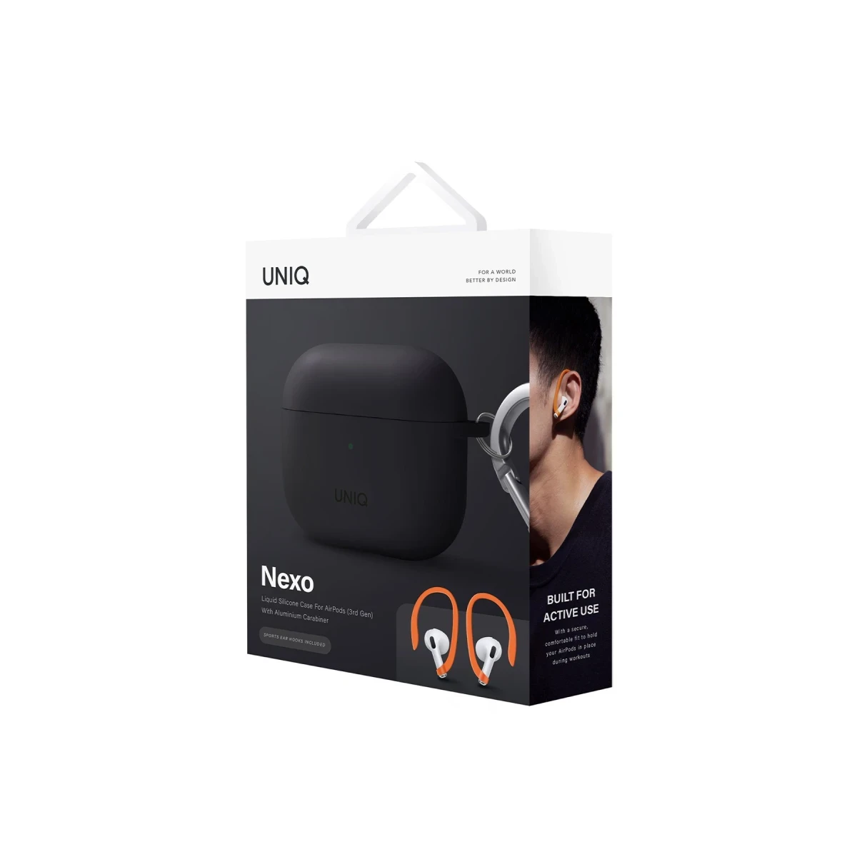 Uniq Apple Airpods 3 (3.nesil) Nexo Silikon Kılıf - Koyu Gri