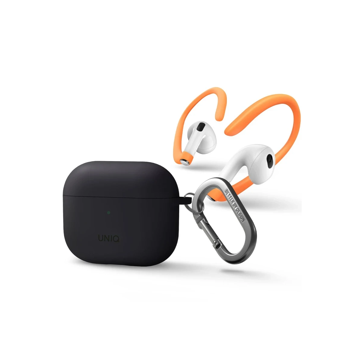 Uniq Apple Airpods 3 (3.nesil) Nexo Silikon Kılıf - Koyu Gri