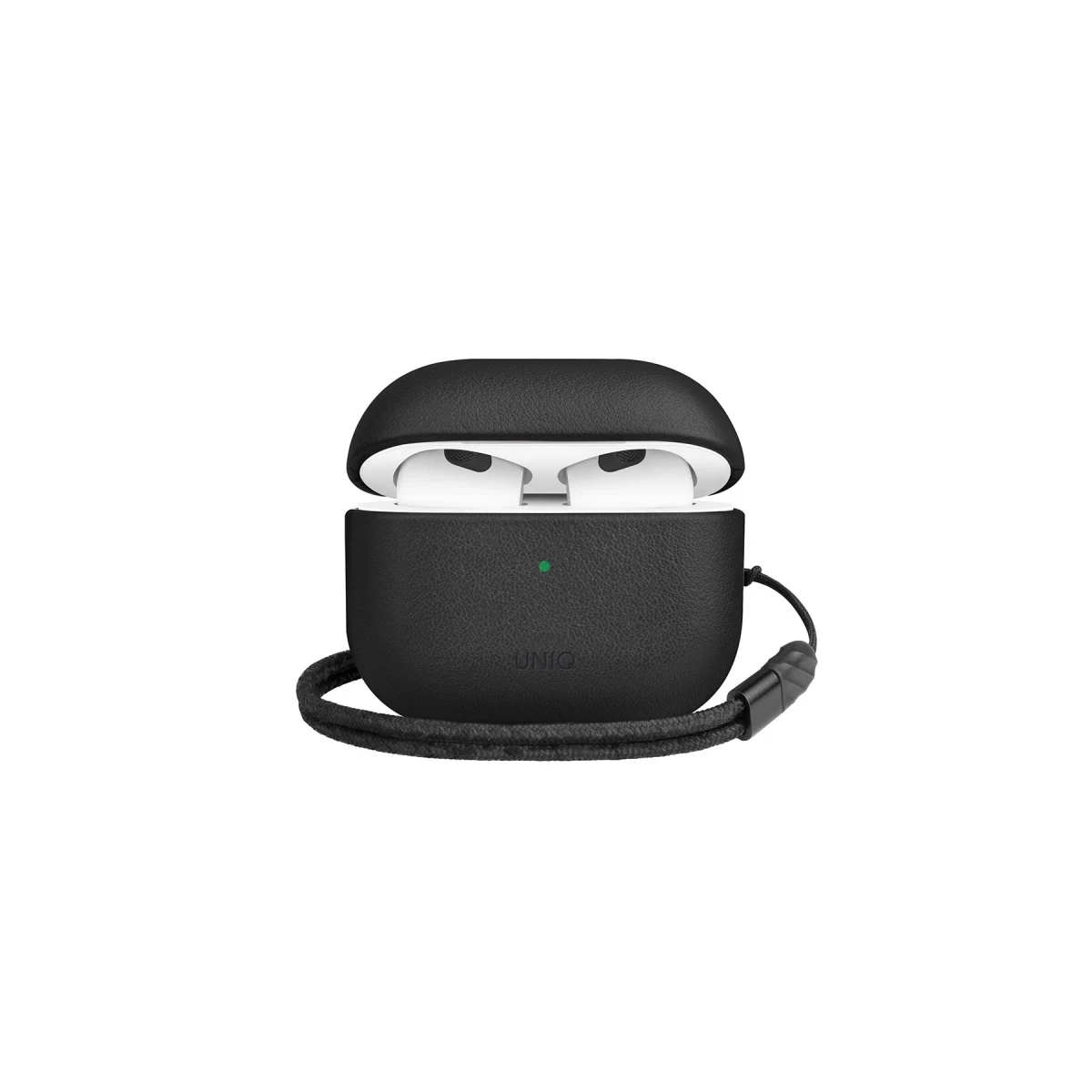 Uniq Apple Airpods 3 (3.nesil) Terra Genuine Deri Kılıf - Siyah